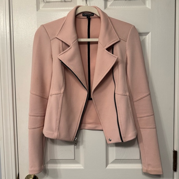Express 💗 Blush Pink Moto Jacket Size XS 💗 - Picture 2 of 9